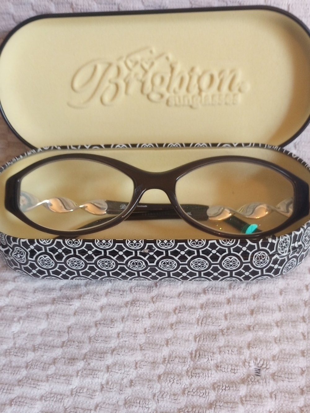 Brighton Black Oval Women's Reading Glasses with Branded Case